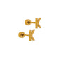 Screwback Stud Earrings - Initial K - LINNY CO WholesaleStuds