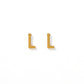 Screwback Stud Earrings - Initial L - LINNY CO WholesaleStuds