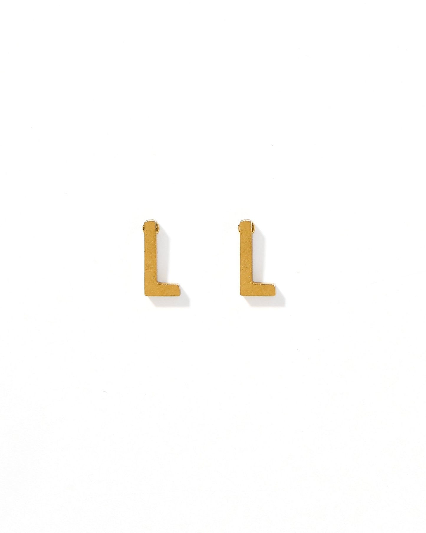Screwback Stud Earrings - Initial L - LINNY CO WholesaleStuds