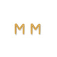 Screwback Stud Earrings - Initial M - LINNY CO WholesaleStuds