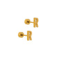 Screwback Stud Earrings - Initial R - LINNY CO WholesaleStuds