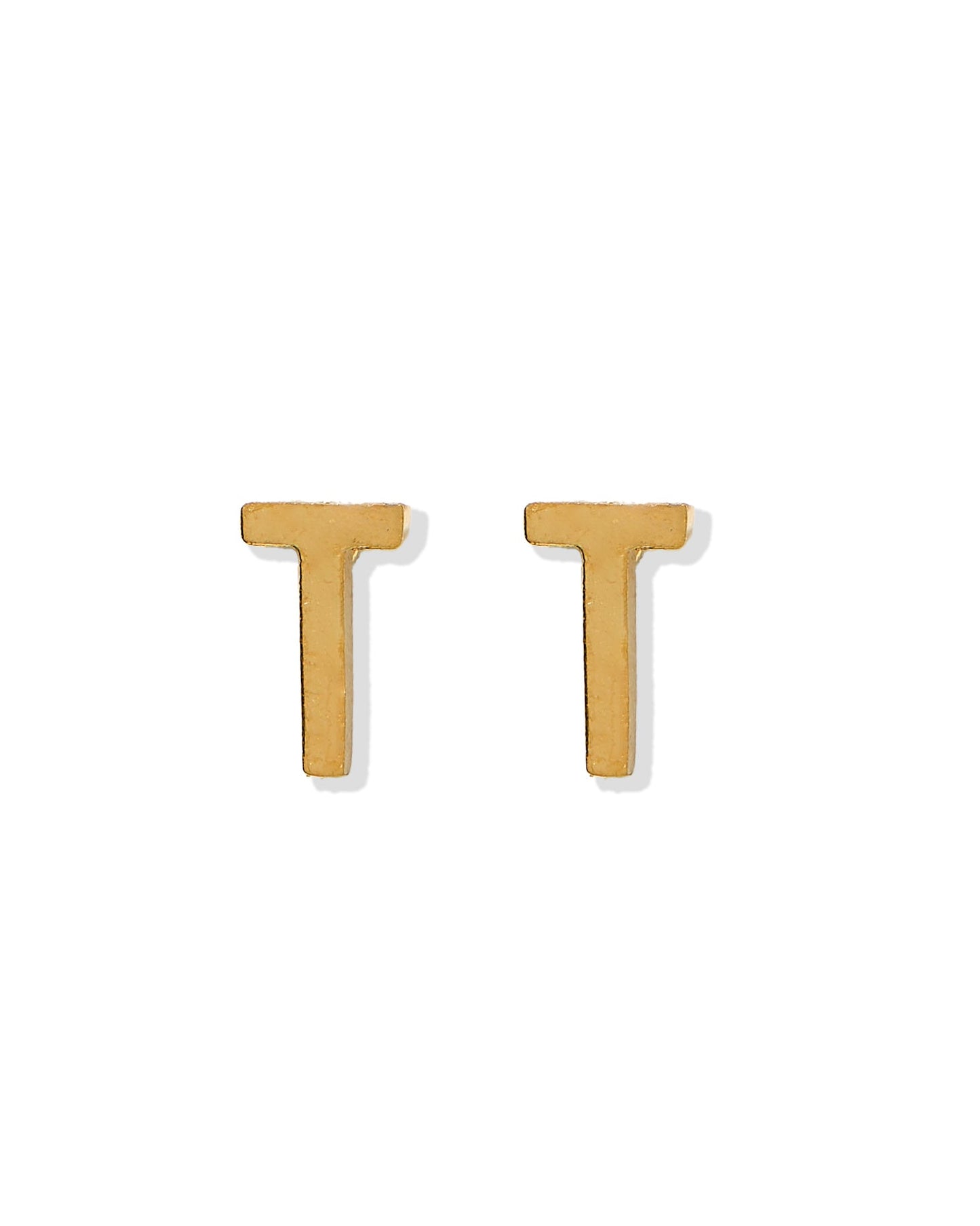 Screwback Stud Earrings - Initial T - LINNY CO WholesaleStuds