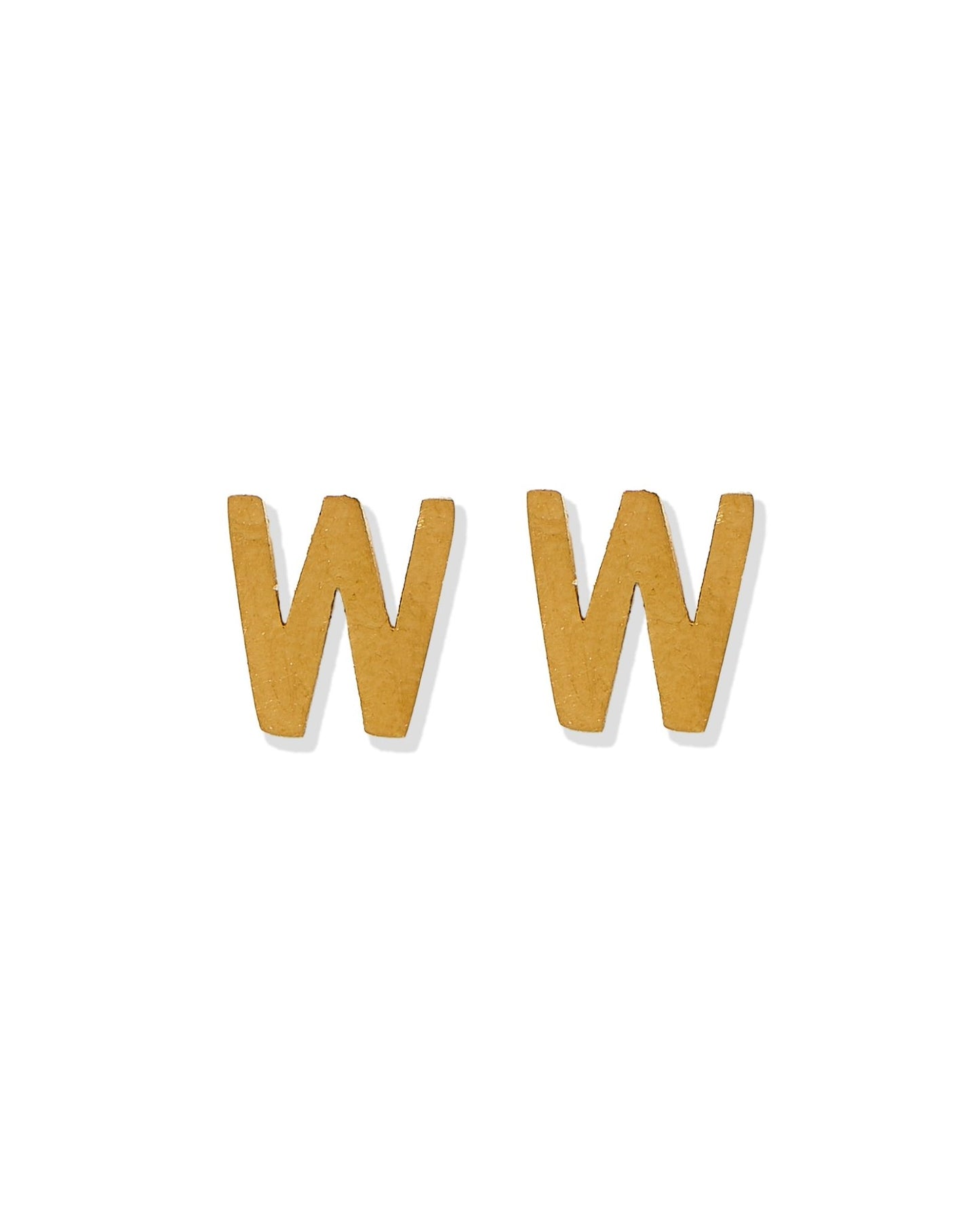 Screwback Stud Earrings - Initial W - LINNY CO WholesaleStuds