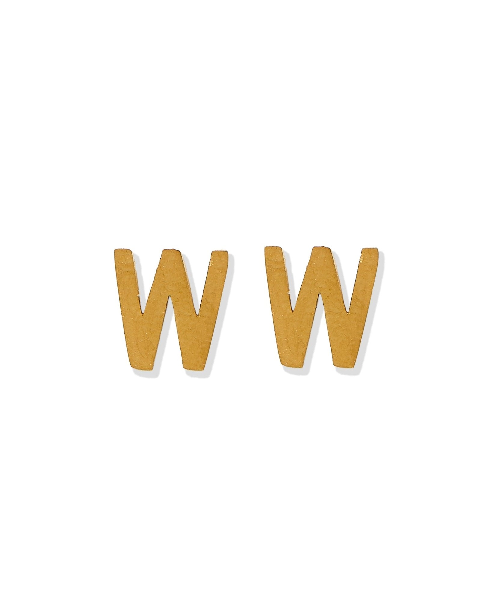 Screwback Stud Earrings - Initial W - LINNY CO WholesaleStuds