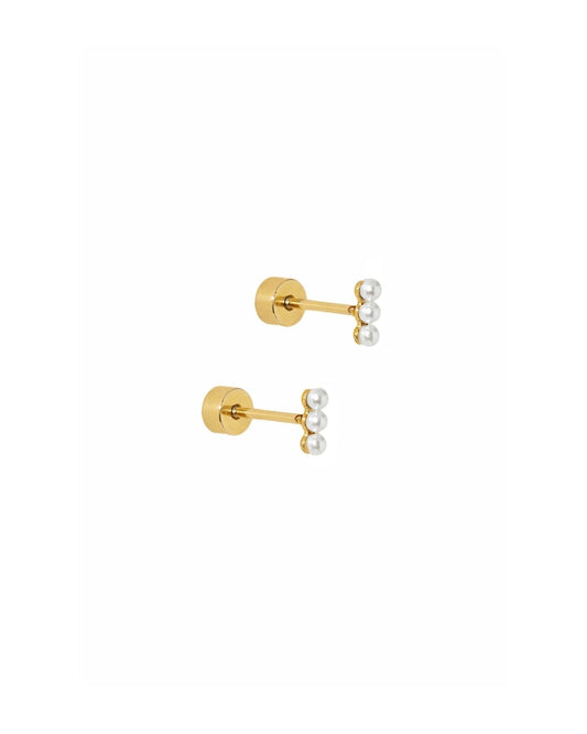 Screwback Stud Earrings - Janie Pearl - LINNY CO Wholesale