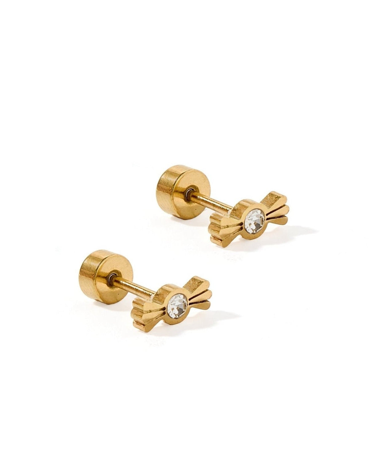 Screwback Stud Earrings - Kate Candy Gold - LINNY CO WholesaleStuds