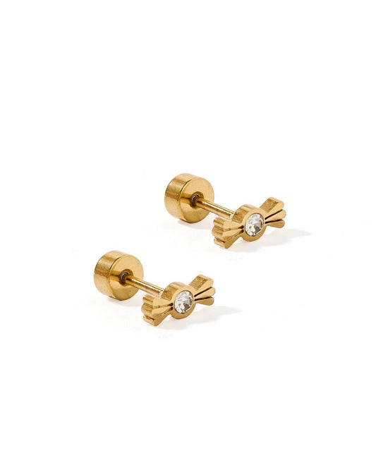 Screwback Stud Earrings - Kate Candy Gold - LINNY CO WholesaleStuds