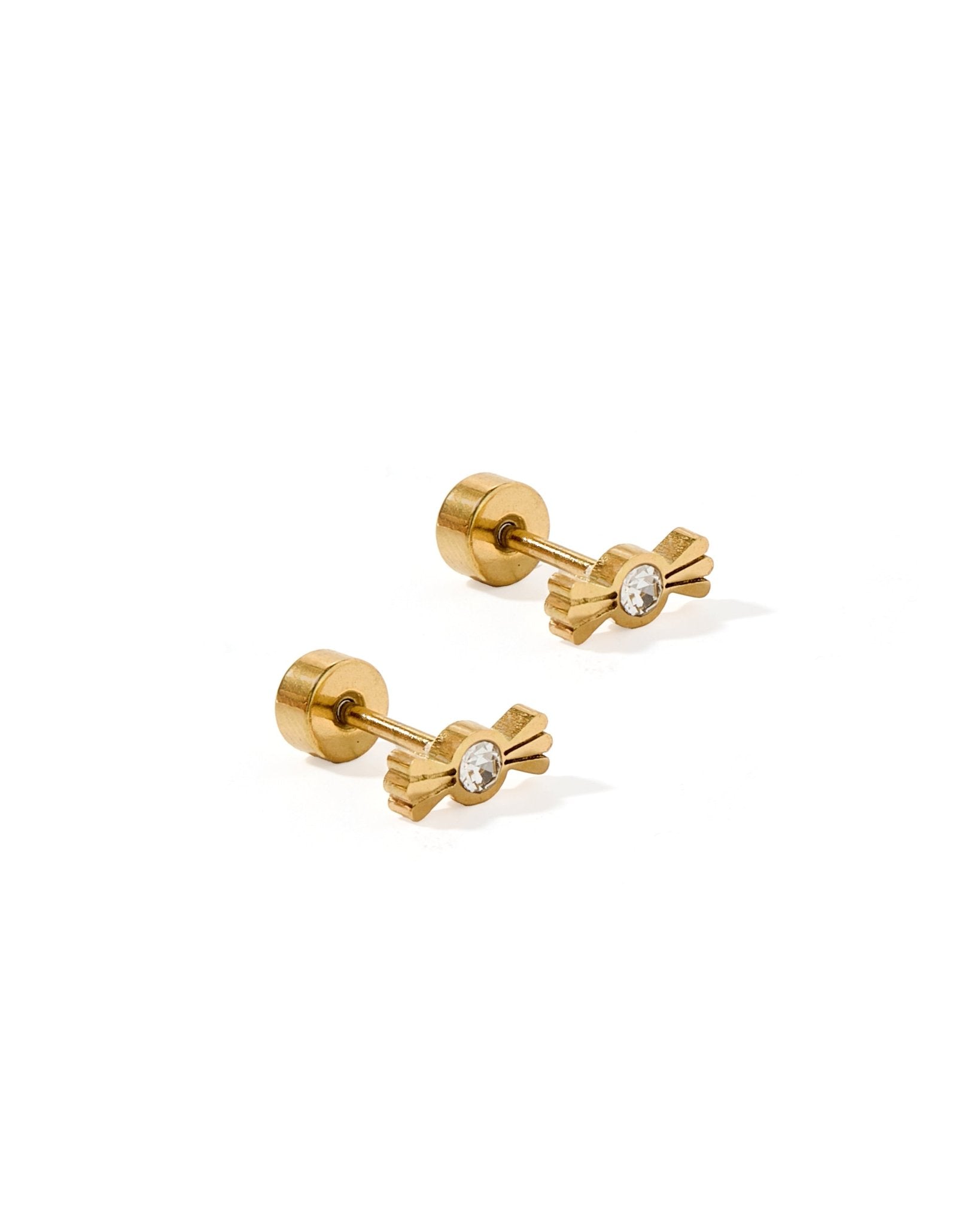 Screwback Stud Earrings - Kate Candy Gold - LINNY CO WholesaleStuds