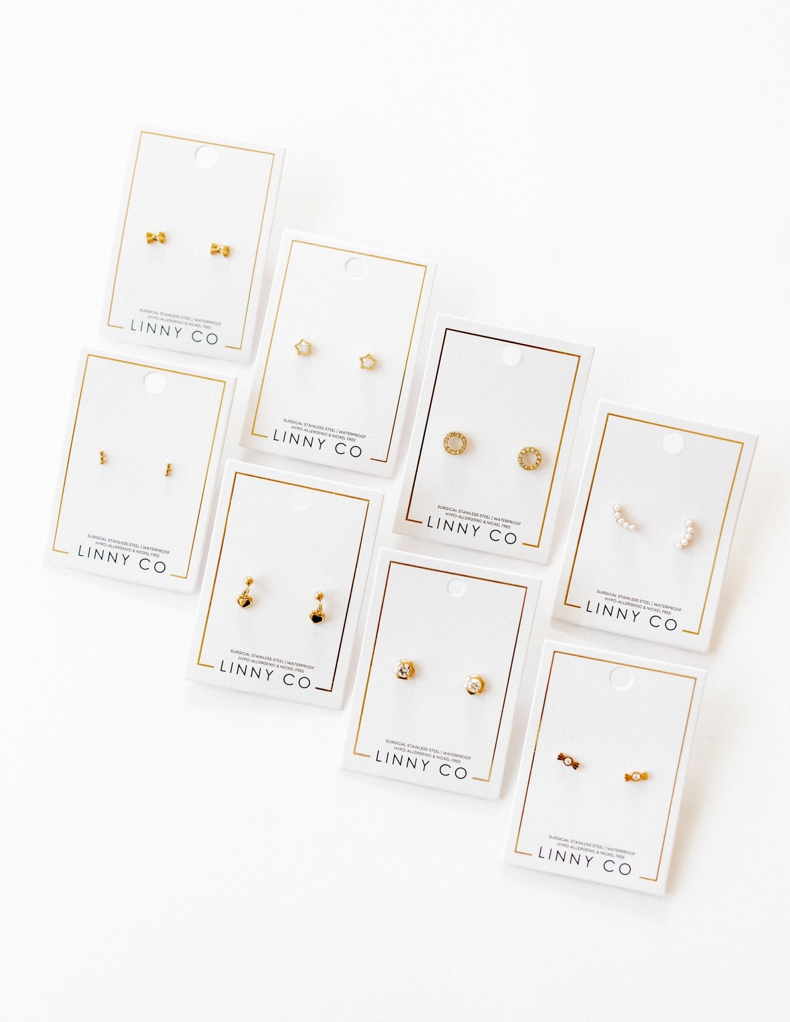 Screwback Stud Earrings - Kate Candy Gold - LINNY CO WholesaleStuds