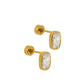 Screwback Stud Earrings - Kay Clear Gold - LINNY CO WholesaleStuds