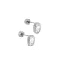 Screwback Stud Earrings - Kay Clear Silver - LINNY CO WholesaleStuds