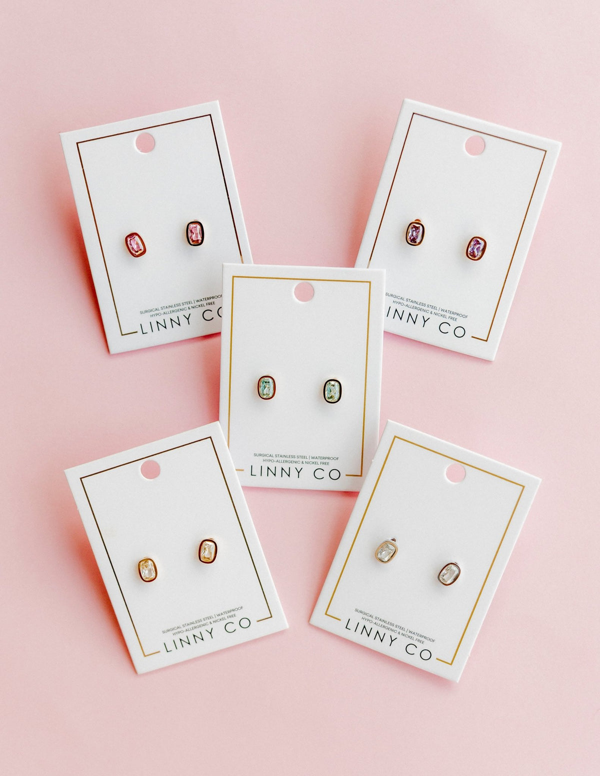 Screwback Stud Earrings - Kay Clear Silver - LINNY CO WholesaleStuds