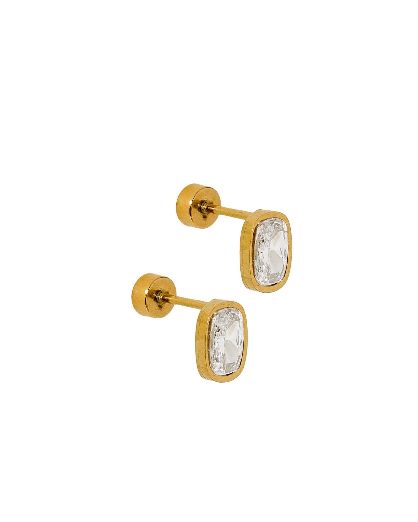 Screwback Stud Earrings - Kay Clear - LINNY CO WholesaleStuds