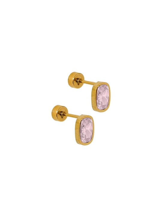 Screwback Stud Earrings - Kay Pink - LINNY CO WholesaleStuds