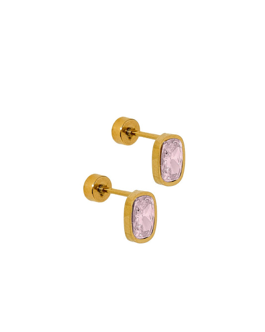 Screwback Stud Earrings - Kay Pink - LINNY CO WholesaleStuds