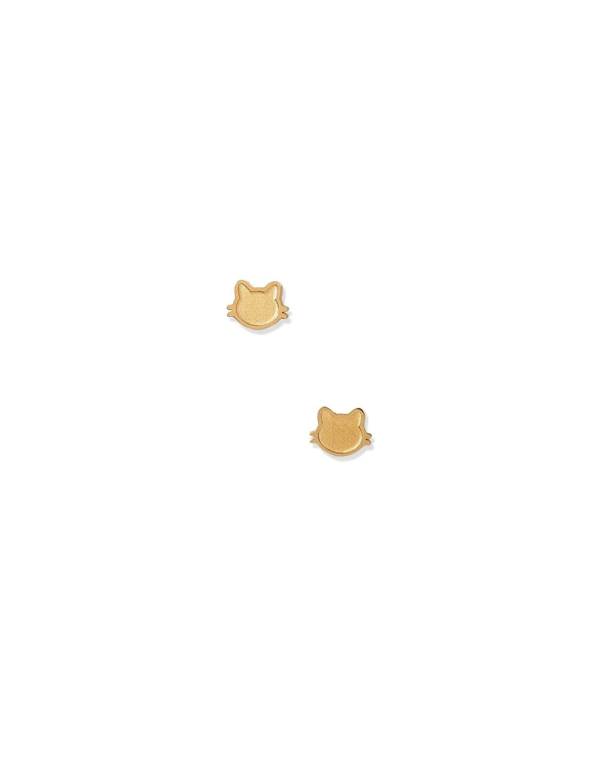 Screwback Stud Earrings - Kitty Cat Gold - LINNY CO WholesaleStuds