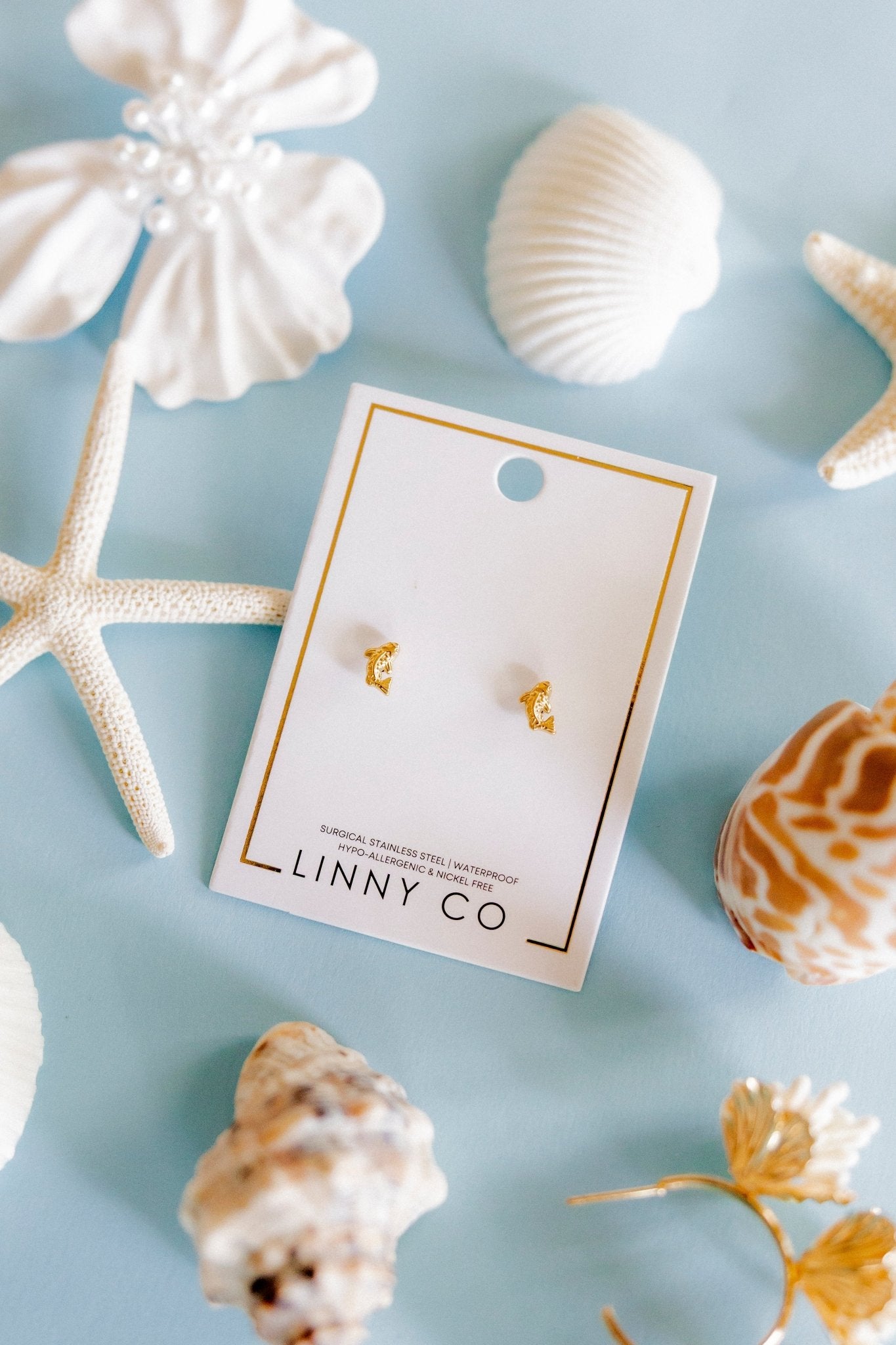 Screwback Stud Earrings - Koi Gold - LINNY CO Wholesale
