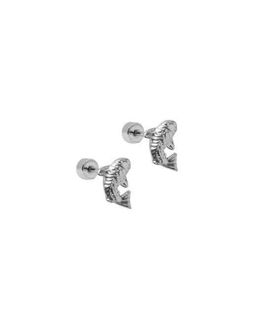Screwback Stud Earrings - Koi Silver - LINNY CO Wholesale