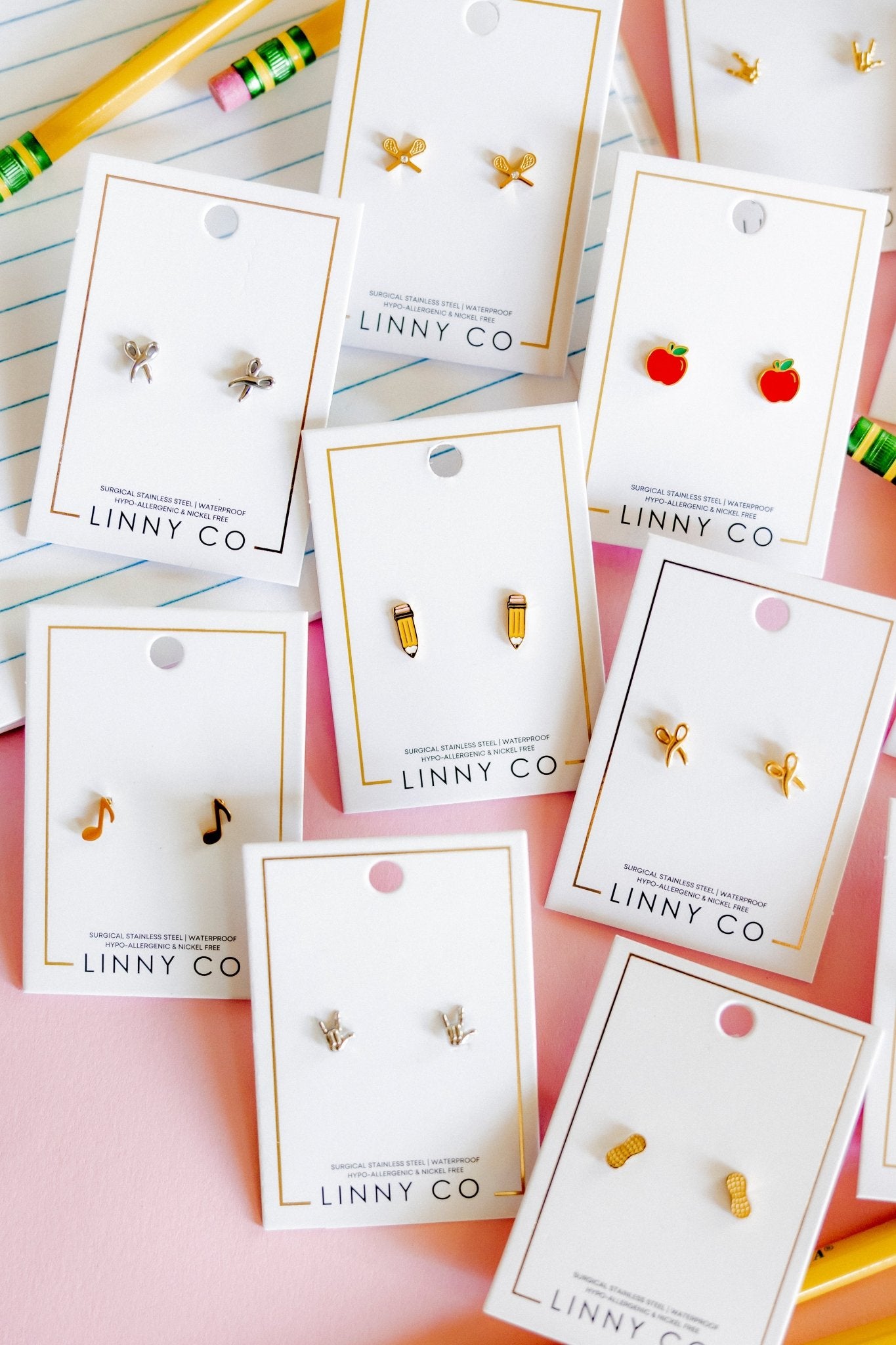 Screwback Stud Earrings - Lacrosse - LINNY CO WholesaleStuds