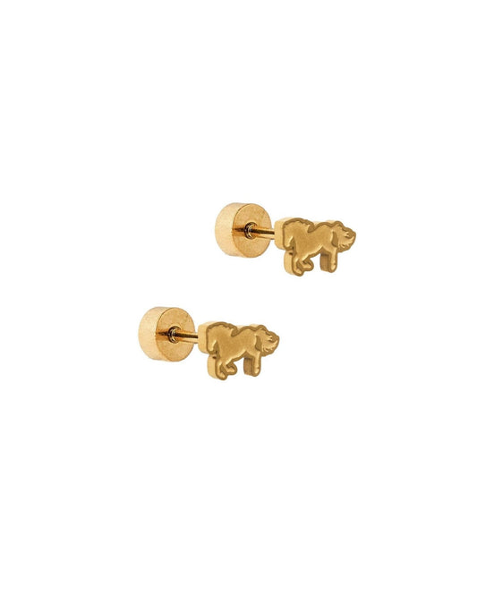 Screwback Stud Earrings - Lady Horse Gold - LINNY CO WholesaleStuds