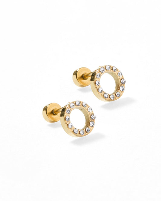 Screwback Stud Earrings - Lainey Gold - LINNY CO WholesaleStuds