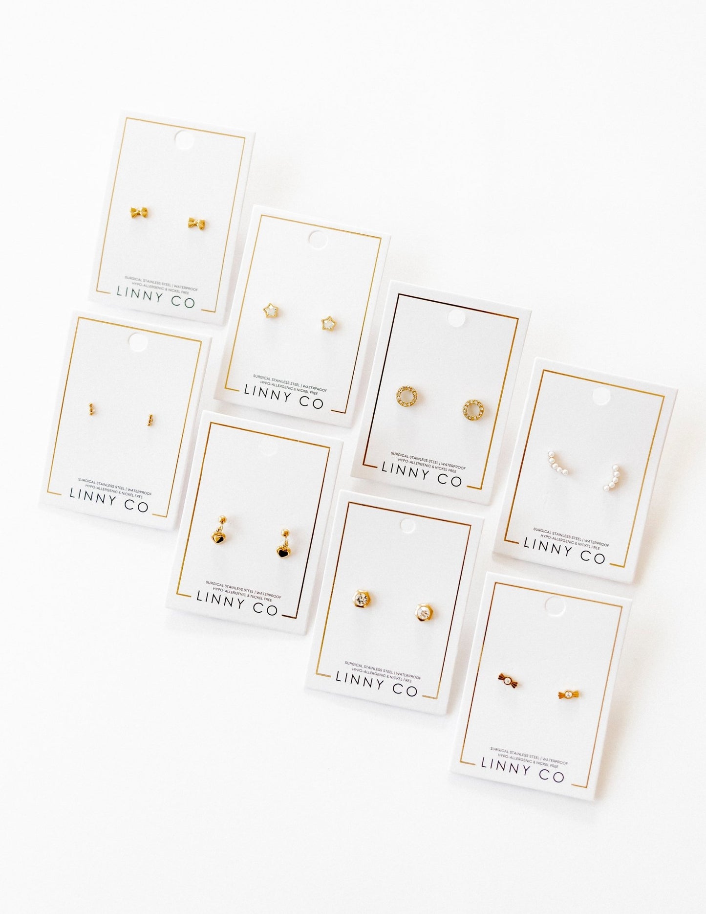 Screwback Stud Earrings - Lainey Gold - LINNY CO WholesaleStuds