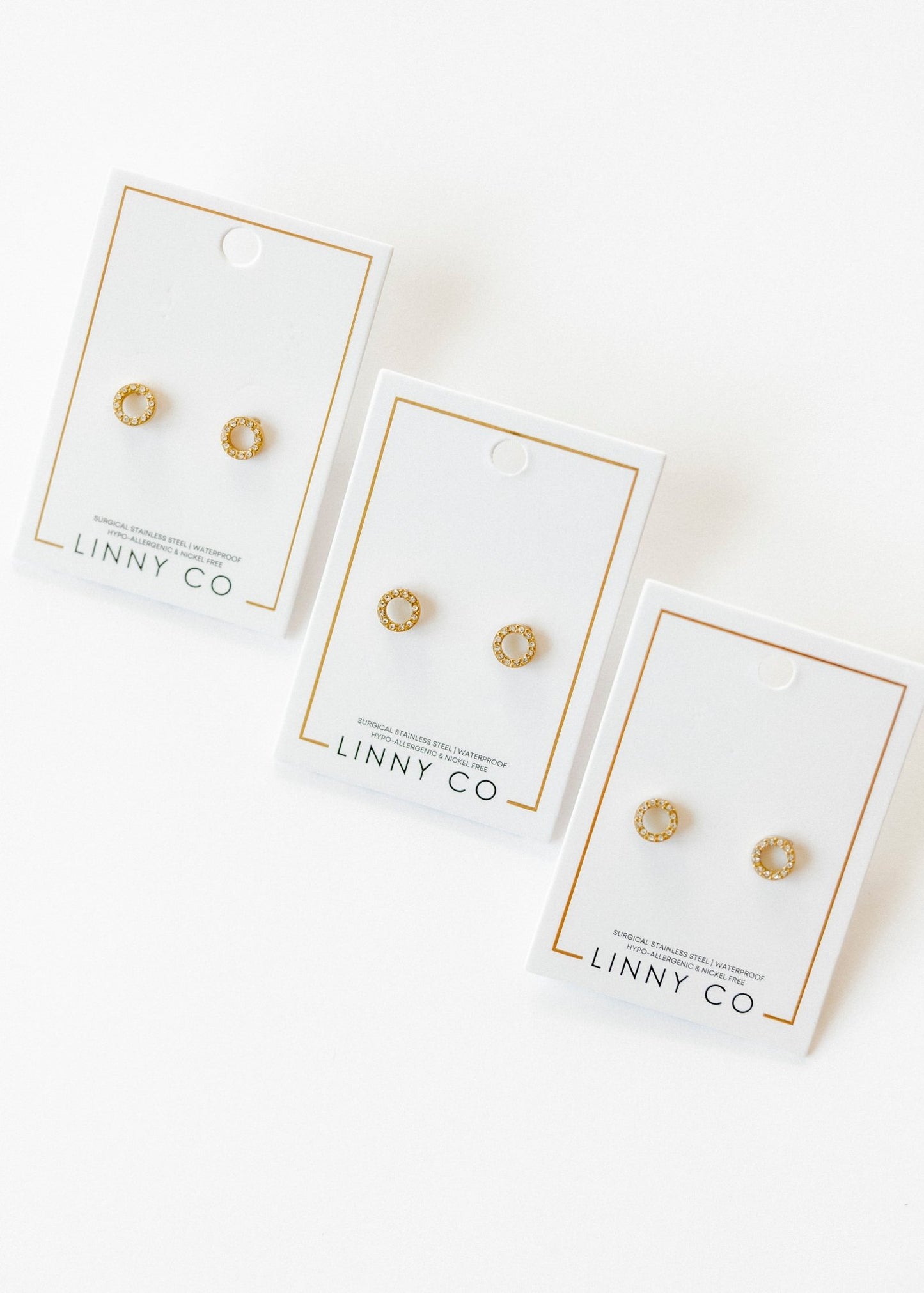 Screwback Stud Earrings - Lainey Gold - LINNY CO WholesaleStuds
