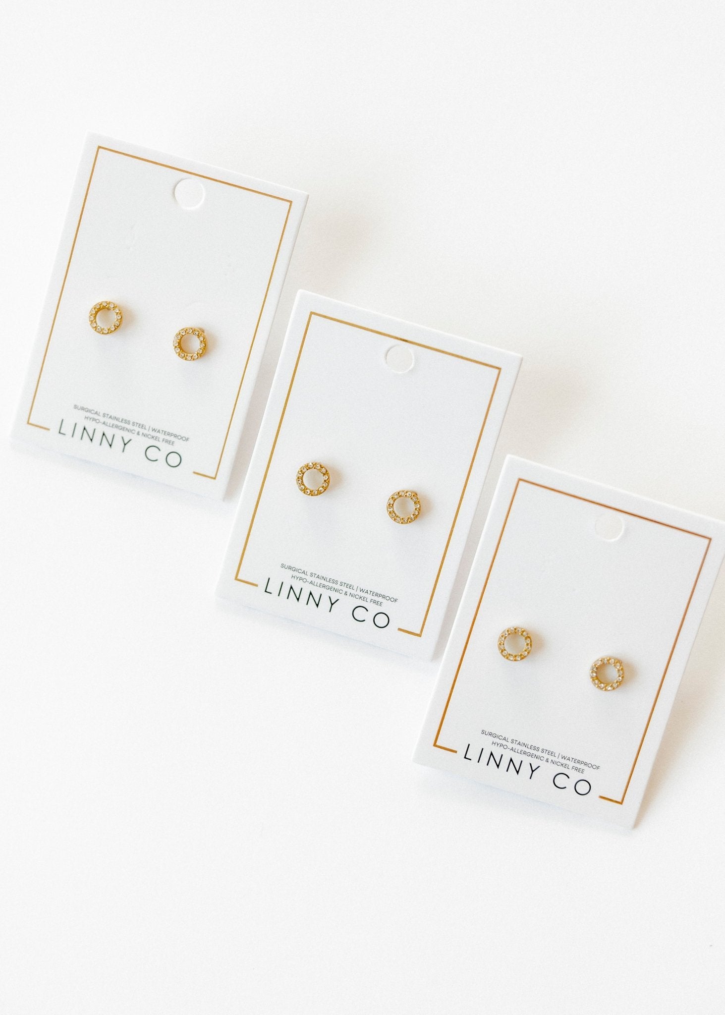 Screwback Stud Earrings - Lainey Gold - LINNY CO WholesaleStuds