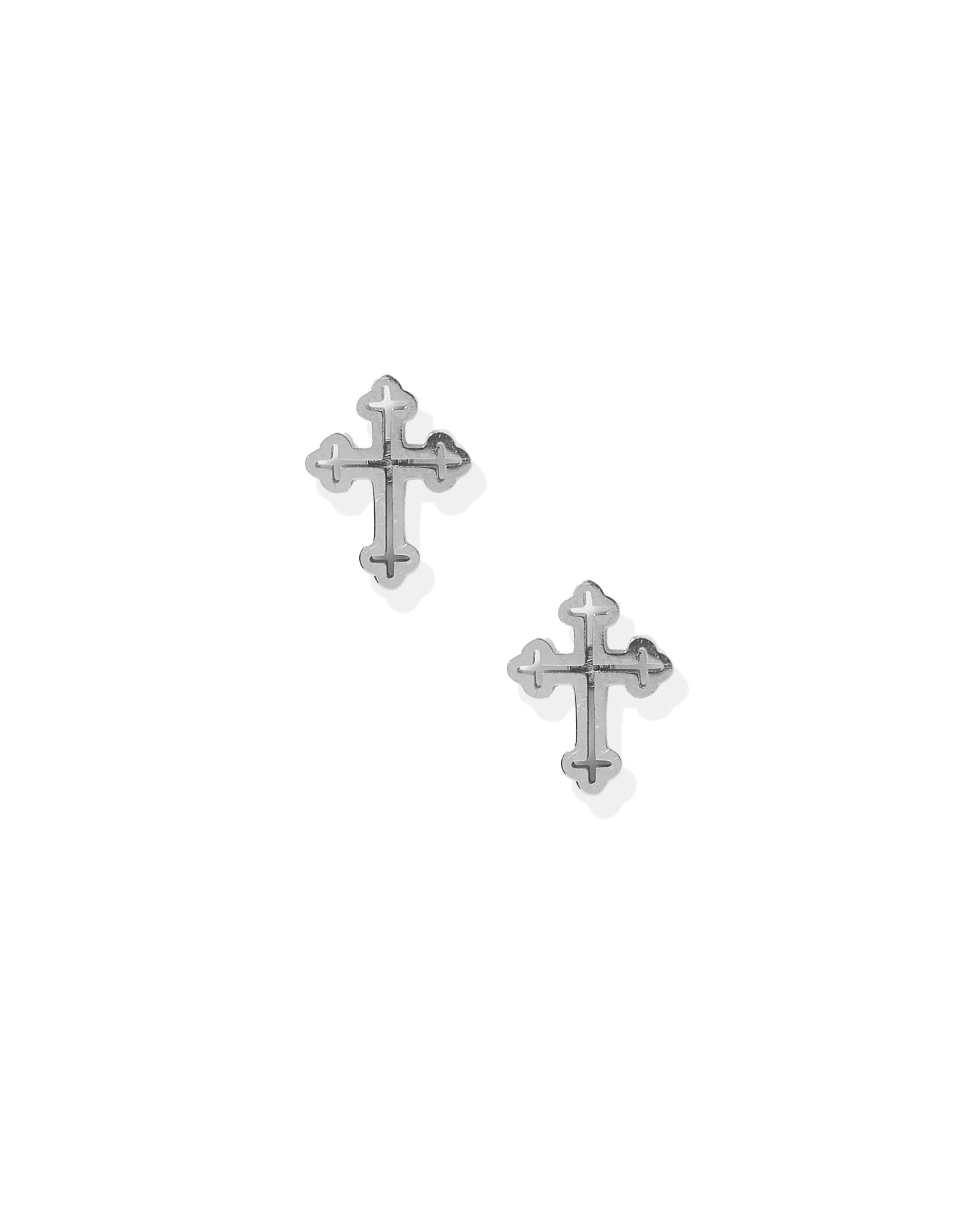 Screwback Stud Earrings - Latin Cross Silver - LINNY CO WholesaleStuds