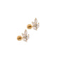 Screwback Stud Earrings - Laurel Gold - LINNY CO Wholesale