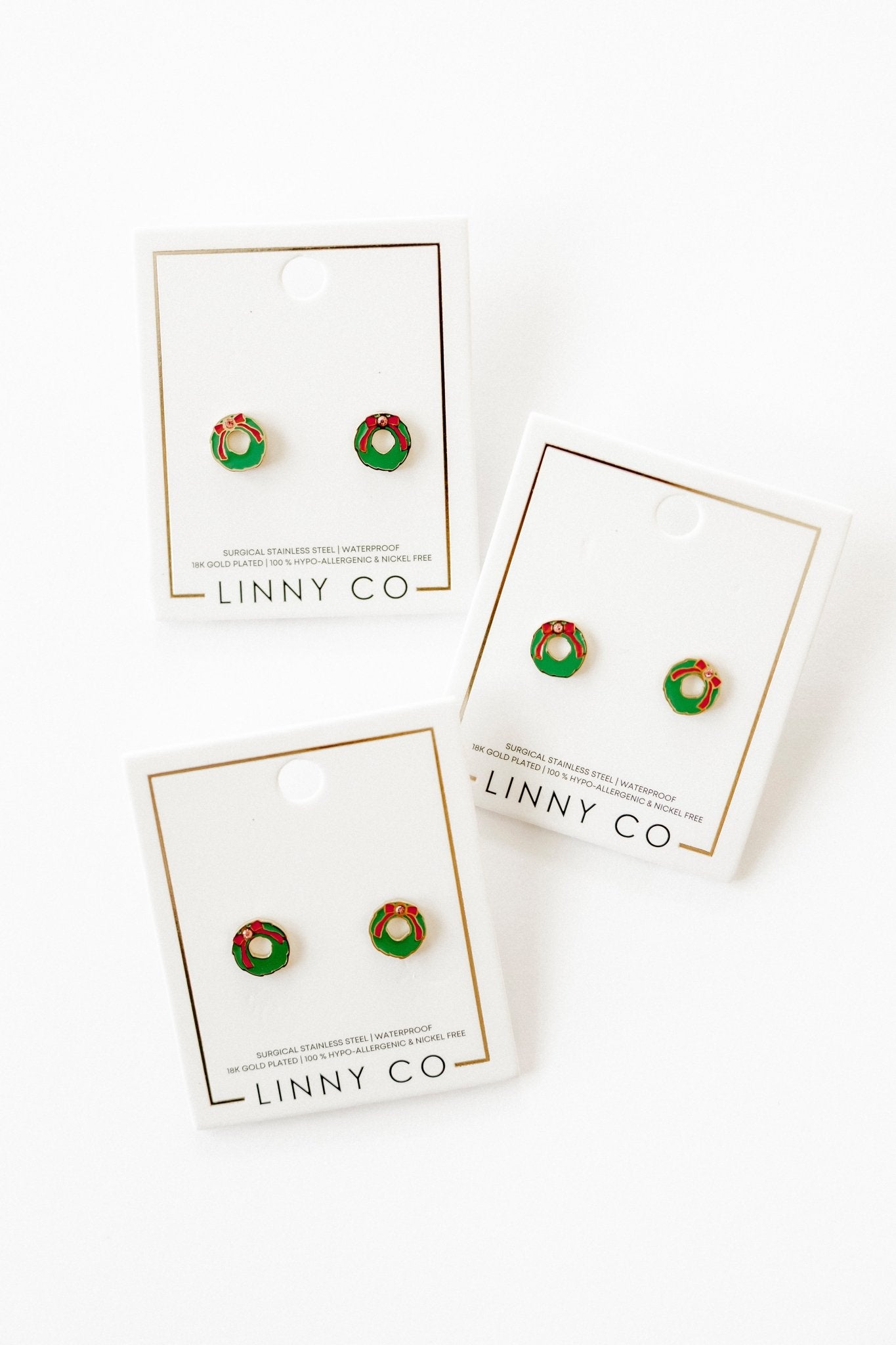 Screwback Stud Earrings - Leighton Wreath - LINNY CO WholesaleStuds