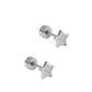Screwback Stud Earrings - Lennon Star Silver - LINNY CO Wholesale