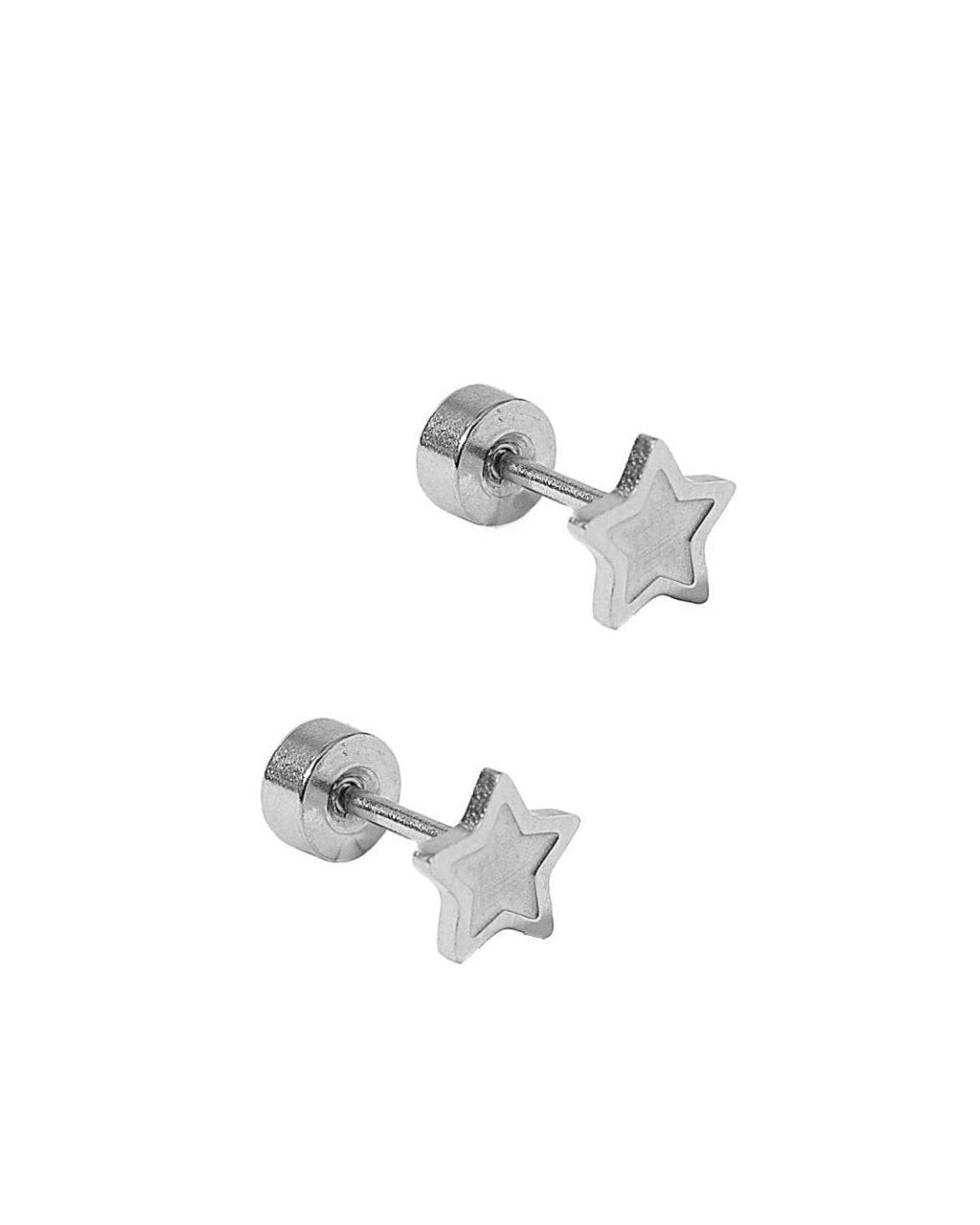 Screwback Stud Earrings - Lennon Star Silver - LINNY CO Wholesale