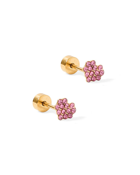 Screwback Stud Earrings - Leo Pink - LINNY CO WholesaleStuds