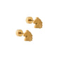 Screwback Stud Earrings - Louis Horse Gold - LINNY CO WholesaleStuds