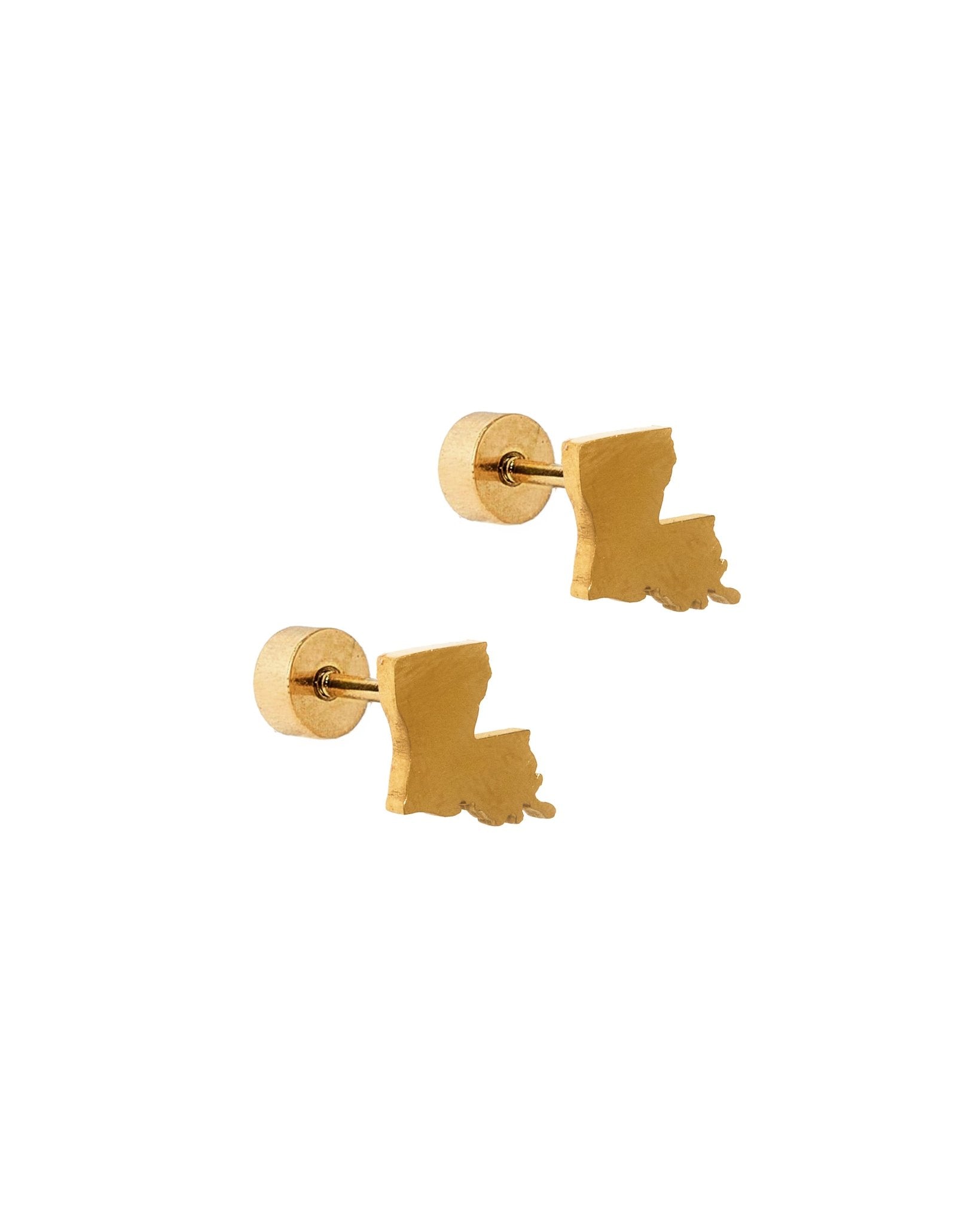 Screwback Stud Earrings - Louisiana - LINNY CO WholesaleStuds