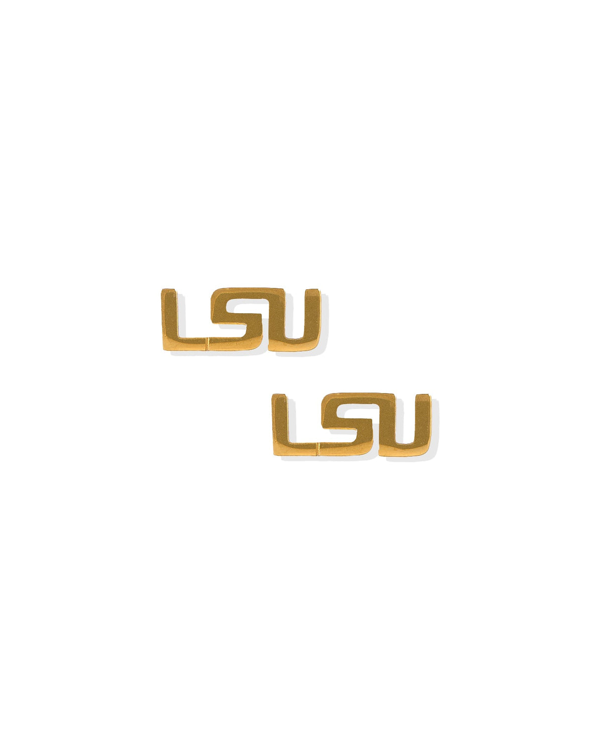 Screwback Stud Earrings - LSU Logo Gold - LINNY CO WholesaleStud