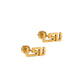 Screwback Stud Earrings - LSU Logo Gold - LINNY CO WholesaleStud