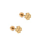 Screwback Stud Earrings - Lucky Clover Gold - LINNY CO WholesaleStuds