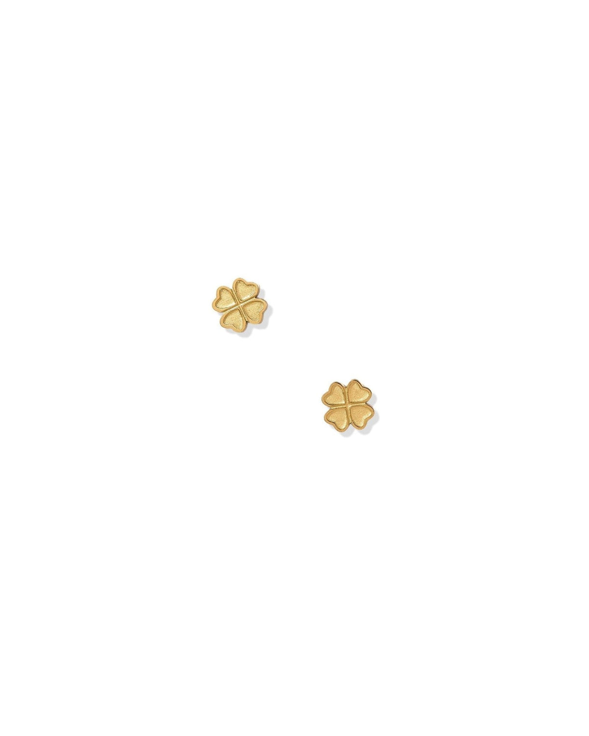 Screwback Stud Earrings - Lucky Clover Gold - LINNY CO WholesaleStuds