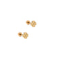 Screwback Stud Earrings - Lucky Clover Gold - LINNY CO WholesaleStuds