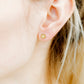 Screwback Stud Earrings - Lucky Clover Gold - LINNY CO WholesaleStuds