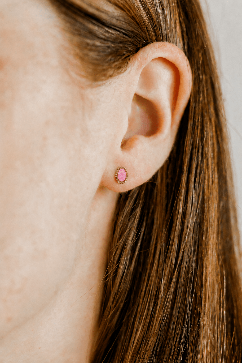 Screwback Stud Earrings - Luna Opal Hot Pink - LINNY CO WholesaleStuds