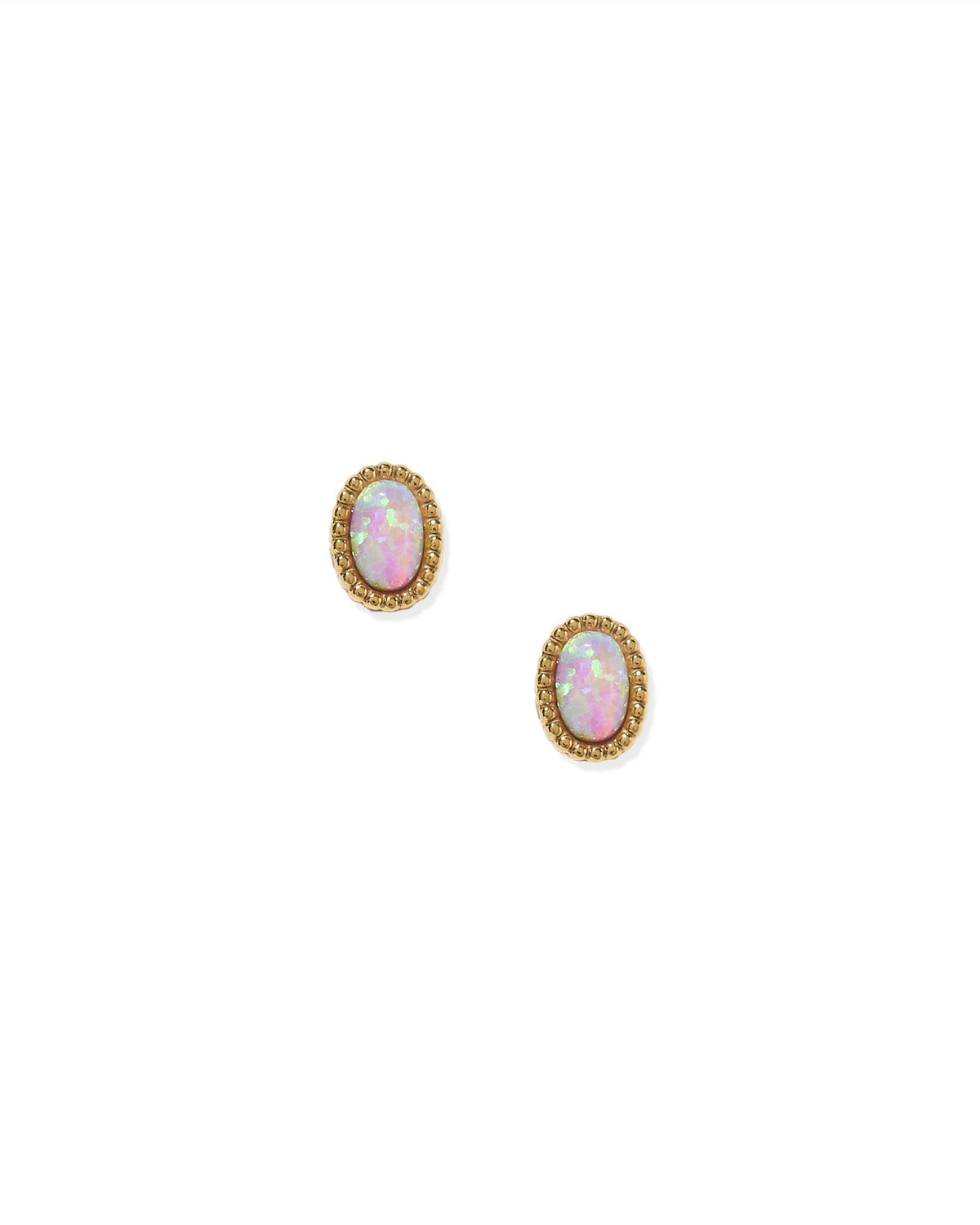 Screwback Stud Earrings - Luna Opal Light Pink - LINNY CO WholesaleStuds