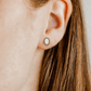 Screwback Stud Earrings - Luna Opal White - LINNY CO WholesaleStuds