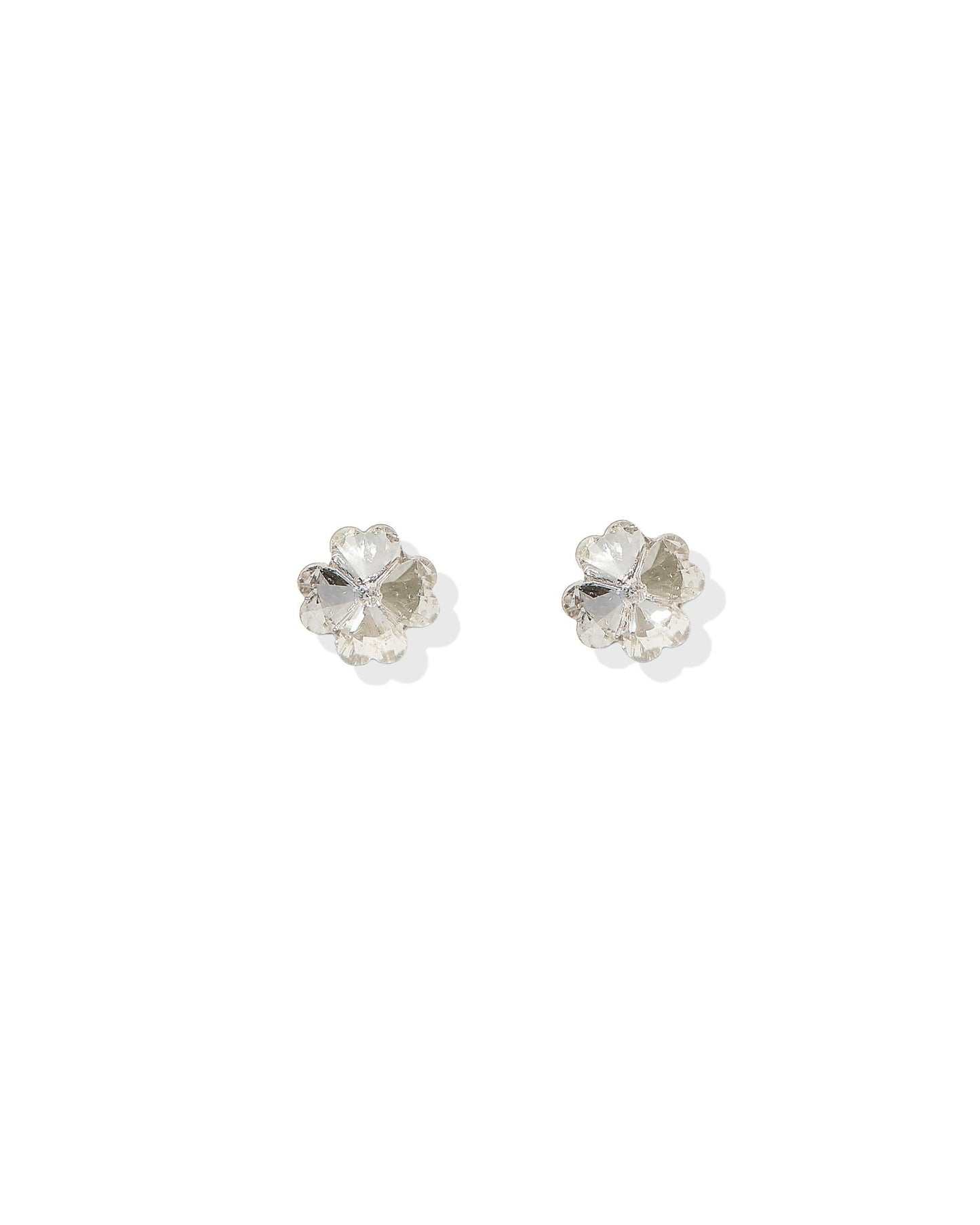 Screwback Stud Earrings Lux - Candy Clover Clear - LINNY CO WholesaleStuds