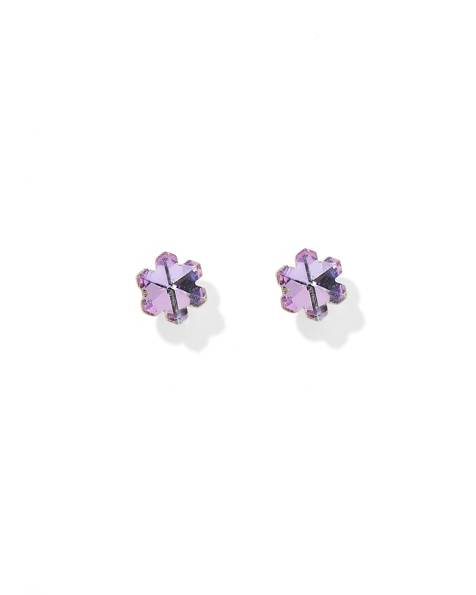 Screwback Stud Earrings Lux - Candy Flower Lilac - LINNY CO WholesaleStuds