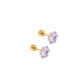 Screwback Stud Earrings Lux - Candy Flower Lilac - LINNY CO WholesaleStuds