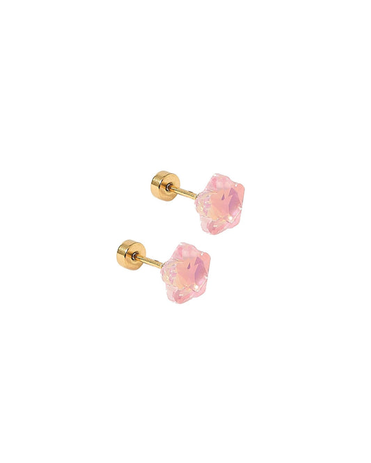 Screwback Stud Earrings Lux - Candy Star Bubblegum Pink - LINNY CO WholesaleStuds