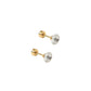 Screwback Stud Earrings Lux - Zuri Clear - LINNY CO WholesaleStuds